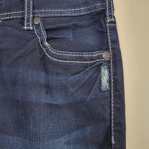 Silver Jeans Suki Mid Rise Bootcut Dark Wash Denim Blue Jeans Sz 28X32 - Picture 7 of 15